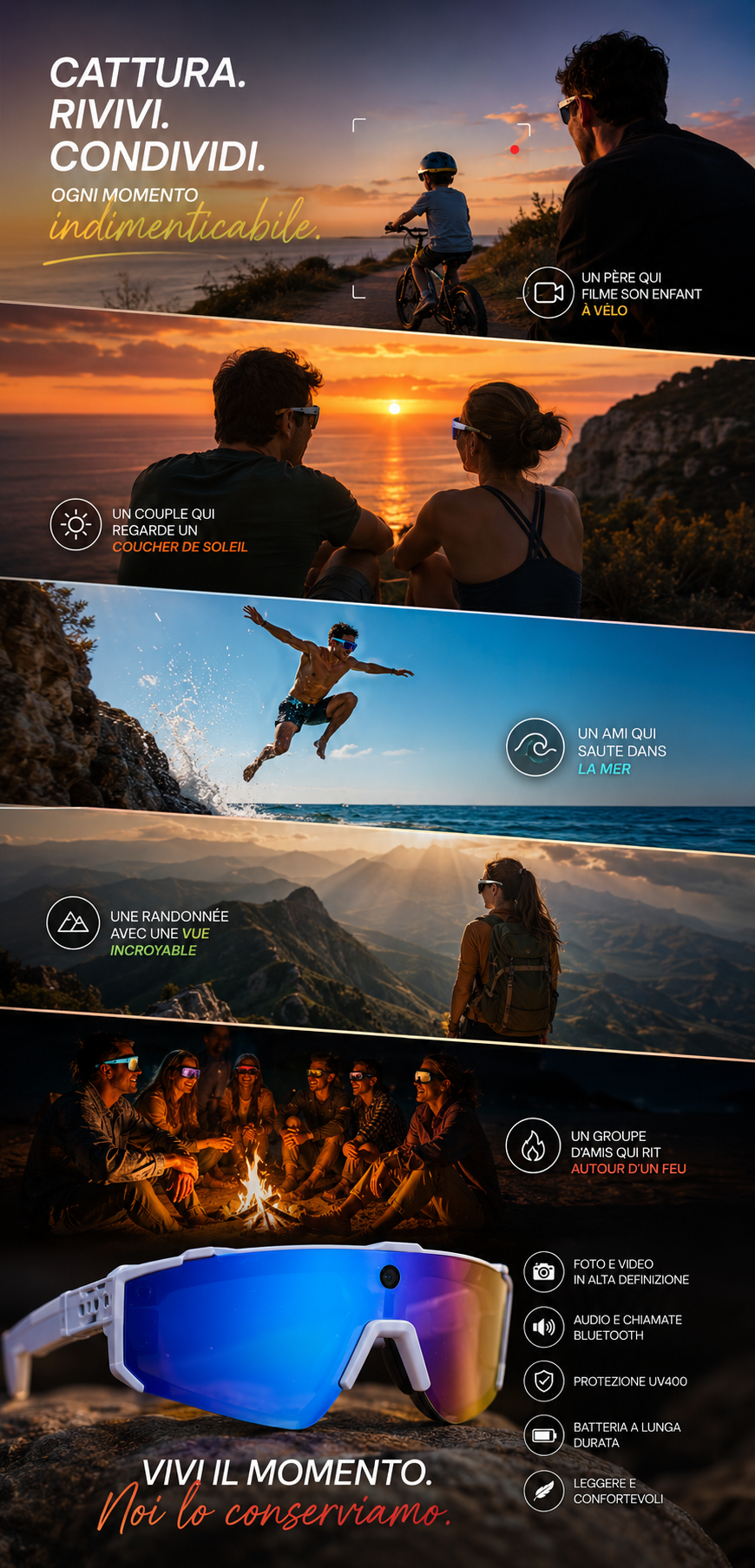 VELKYX | Occhiali Smart AI 1200P